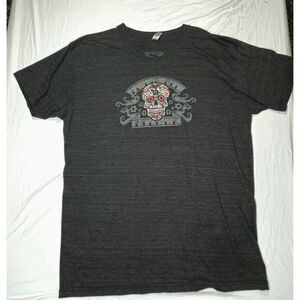 iStockphoto Skull‎ Graphic T-Shirt Dark Gray Cotton Casual Tee Men's 2XL